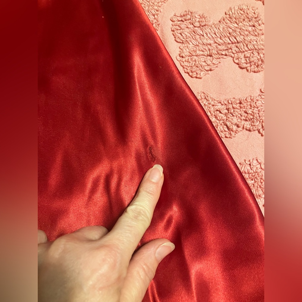 Vintage 1930s / 1940s red satin dress, medium - Picture 12 of 16